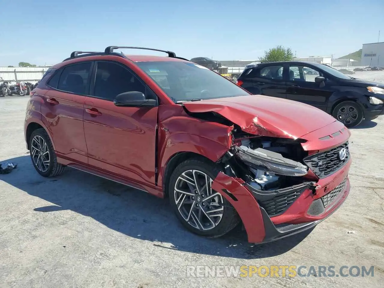 4 Photograph of a damaged car KM8K3CA3XNU801301 HYUNDAI KONA 2022
