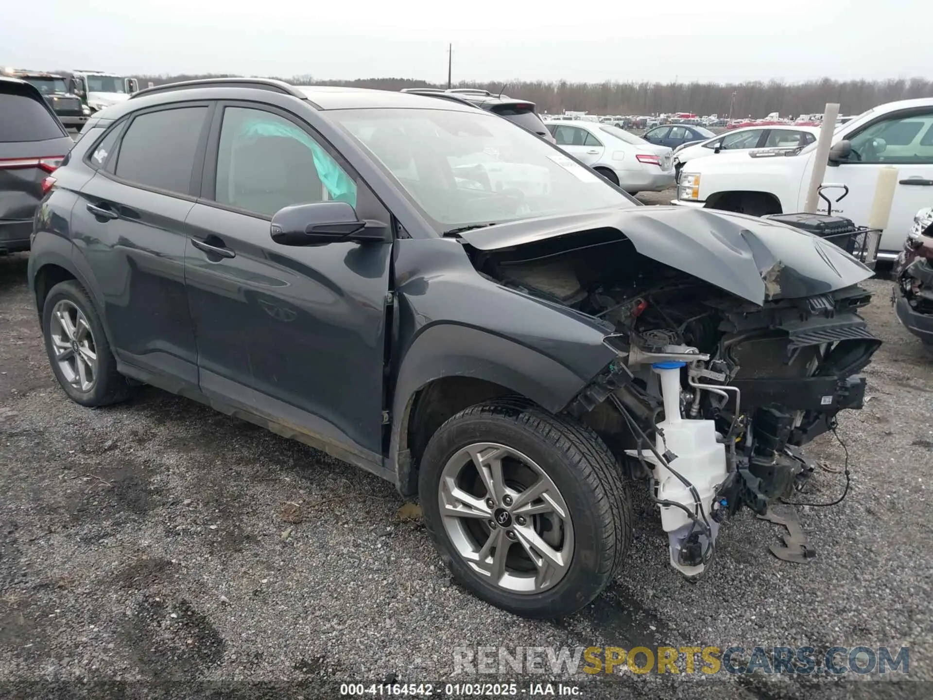 1 Photograph of a damaged car KM8K3CAB1NU862415 HYUNDAI KONA 2022