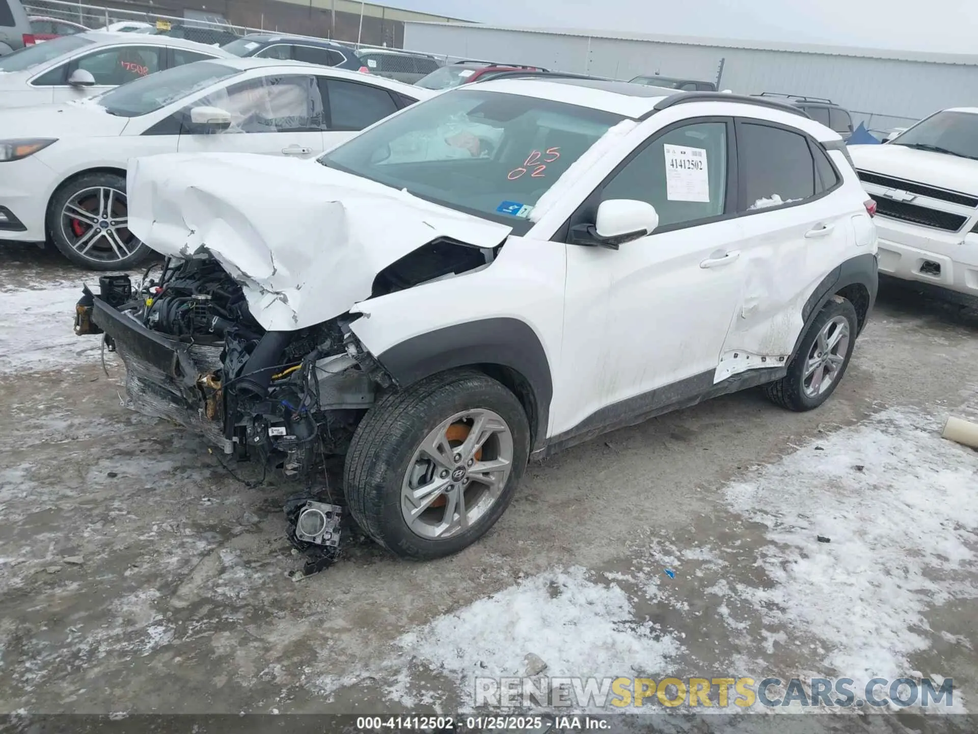 2 Photograph of a damaged car KM8K3CAB3NU786387 HYUNDAI KONA 2022