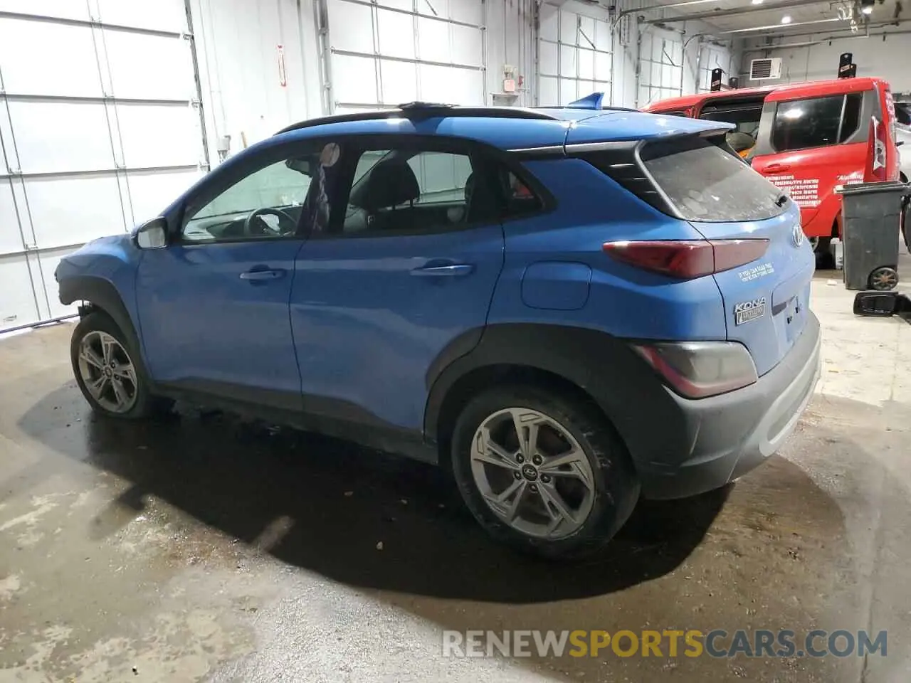 2 Photograph of a damaged car KM8K3CAB6NU818846 HYUNDAI KONA 2022