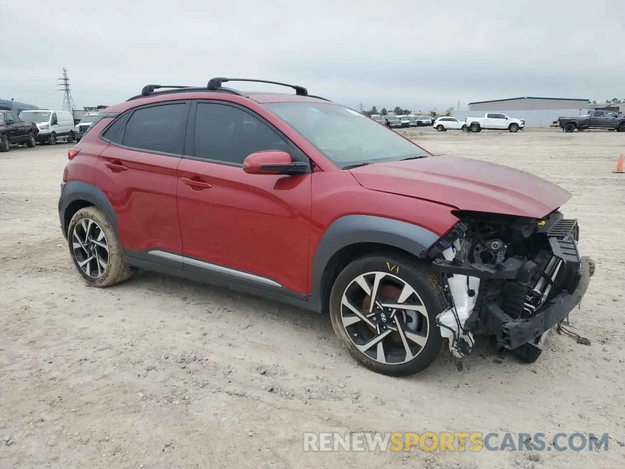 4 Photograph of a damaged car KM8K53A33NU843271 HYUNDAI KONA 2022