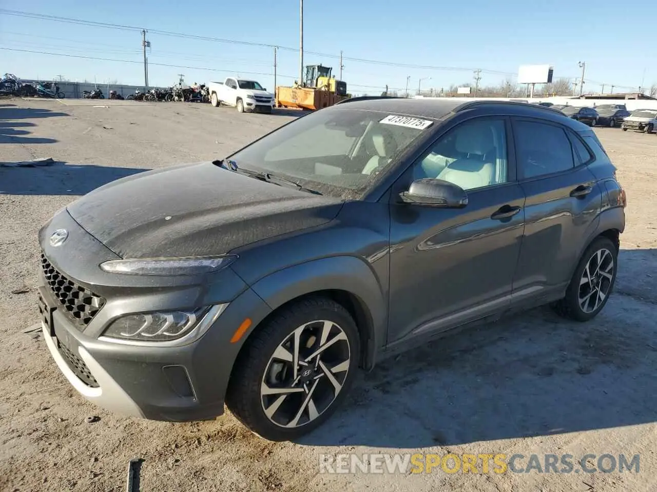 1 Photograph of a damaged car KM8K53A33NU923010 HYUNDAI KONA 2022