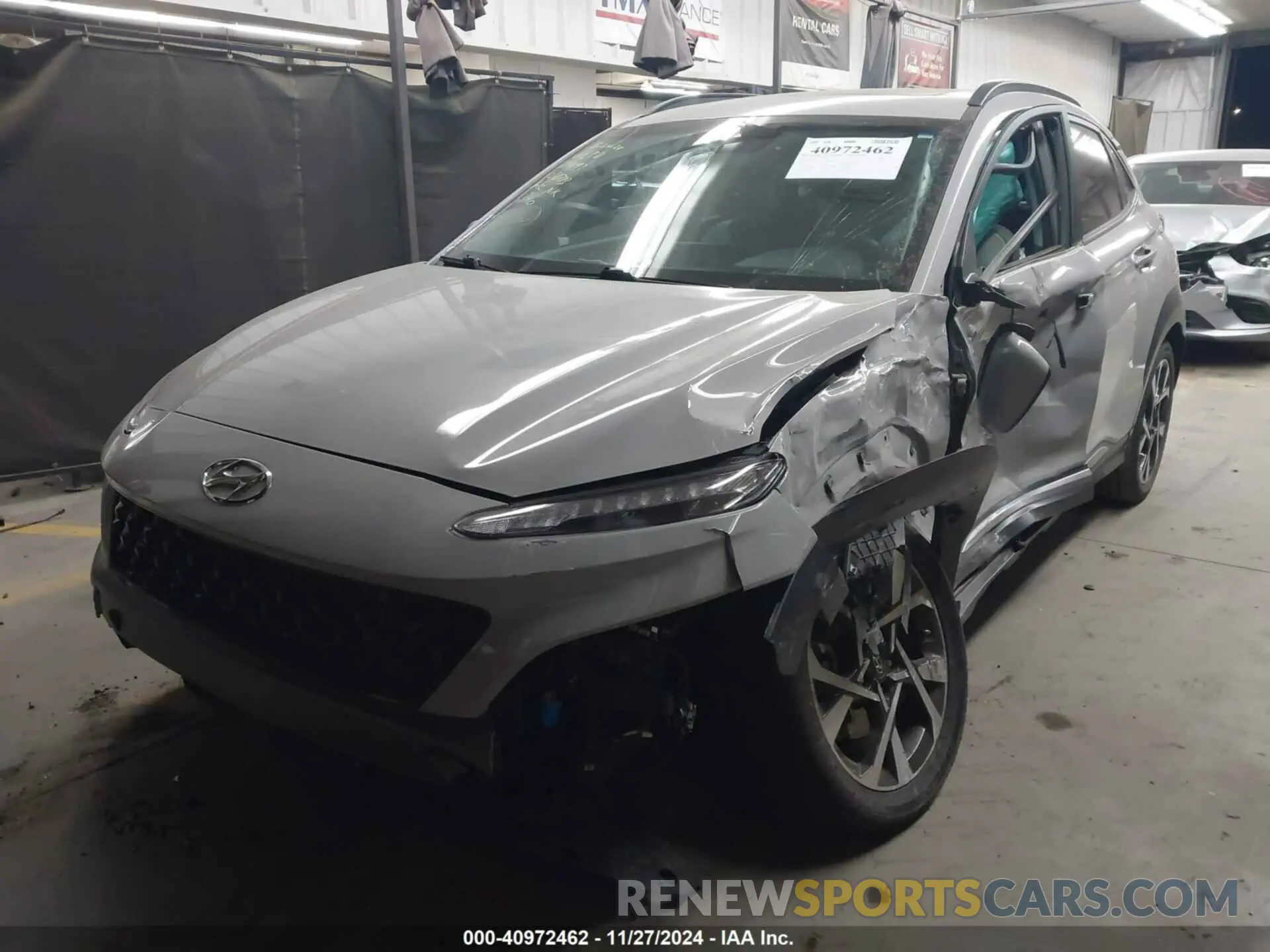 2 Photograph of a damaged car KM8K53A34NU837947 HYUNDAI KONA 2022