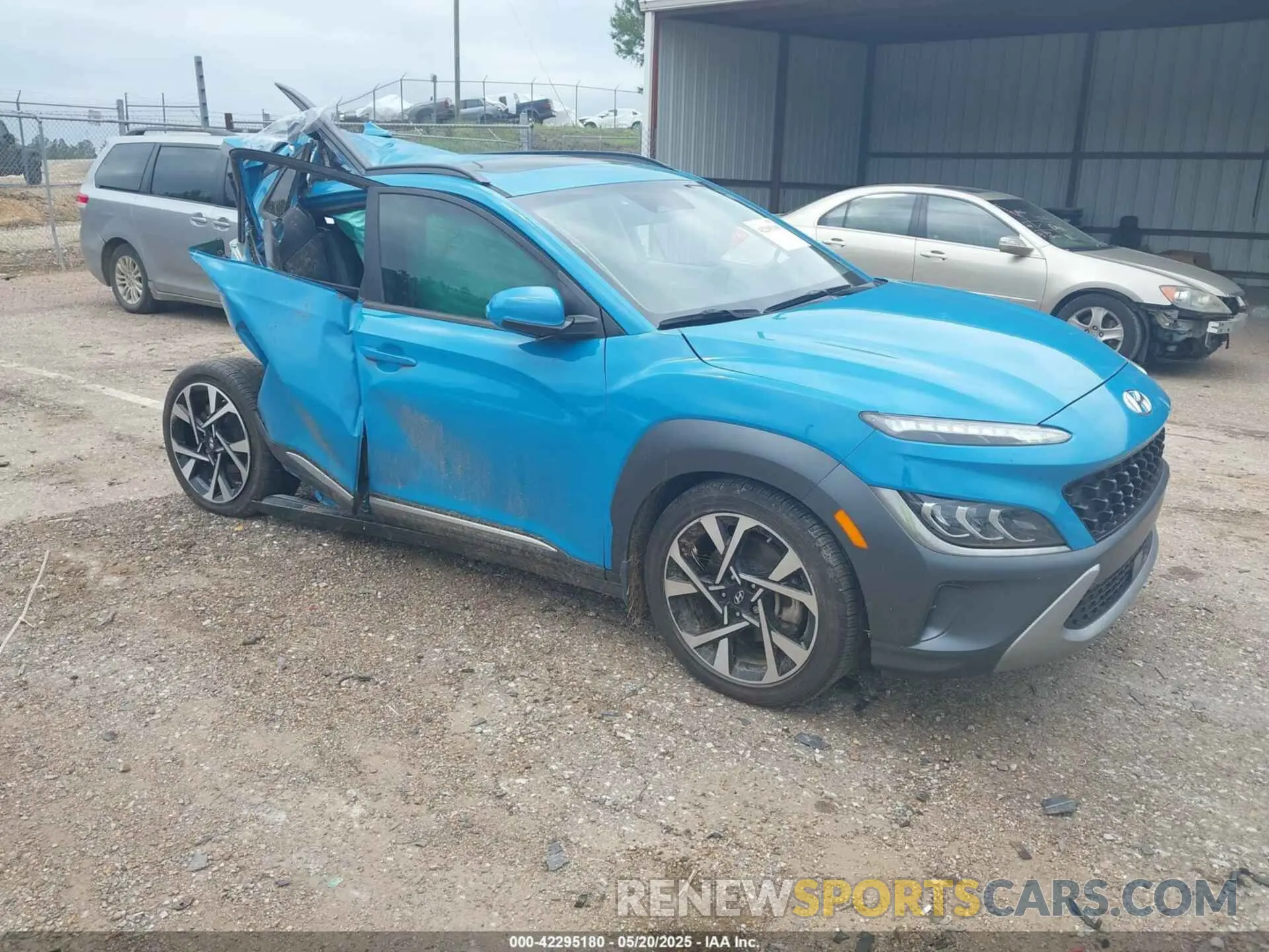 1 Photograph of a damaged car KM8K53A3XNU853067 HYUNDAI KONA 2022