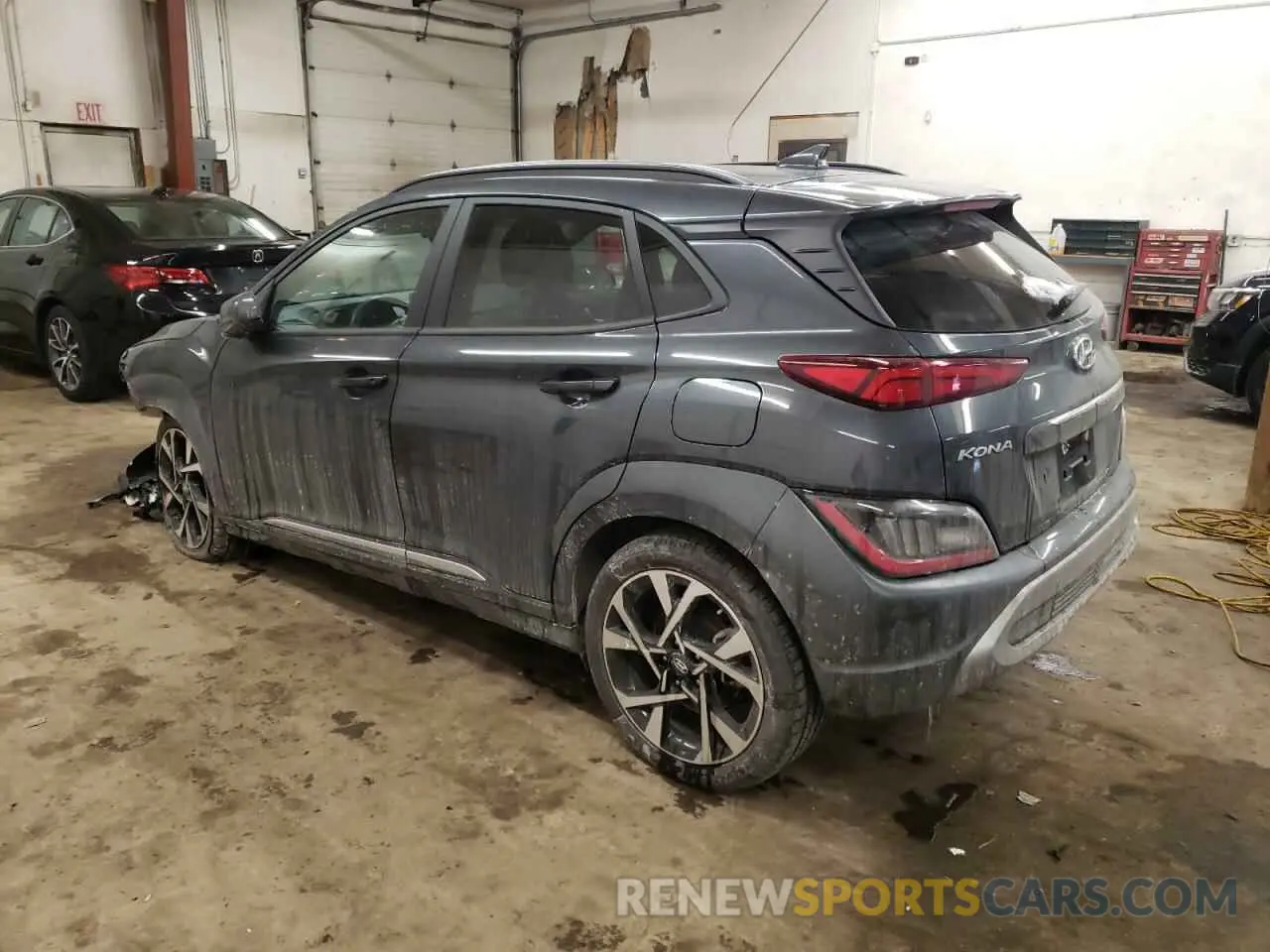 2 Photograph of a damaged car KM8K5CA37NU903147 HYUNDAI KONA 2022