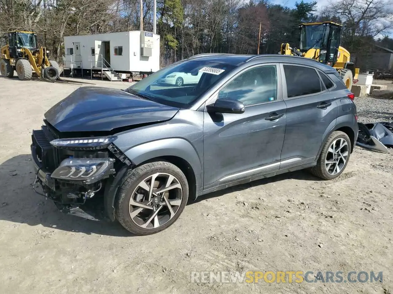 1 Photograph of a damaged car KM8K5CA39NU813935 HYUNDAI KONA 2022