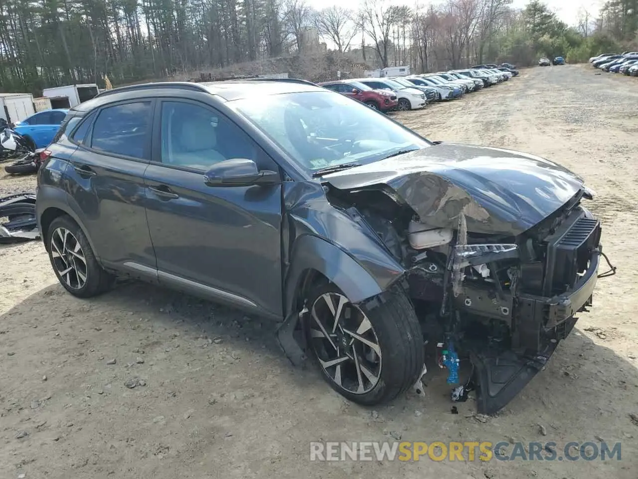 4 Photograph of a damaged car KM8K5CA39NU813935 HYUNDAI KONA 2022