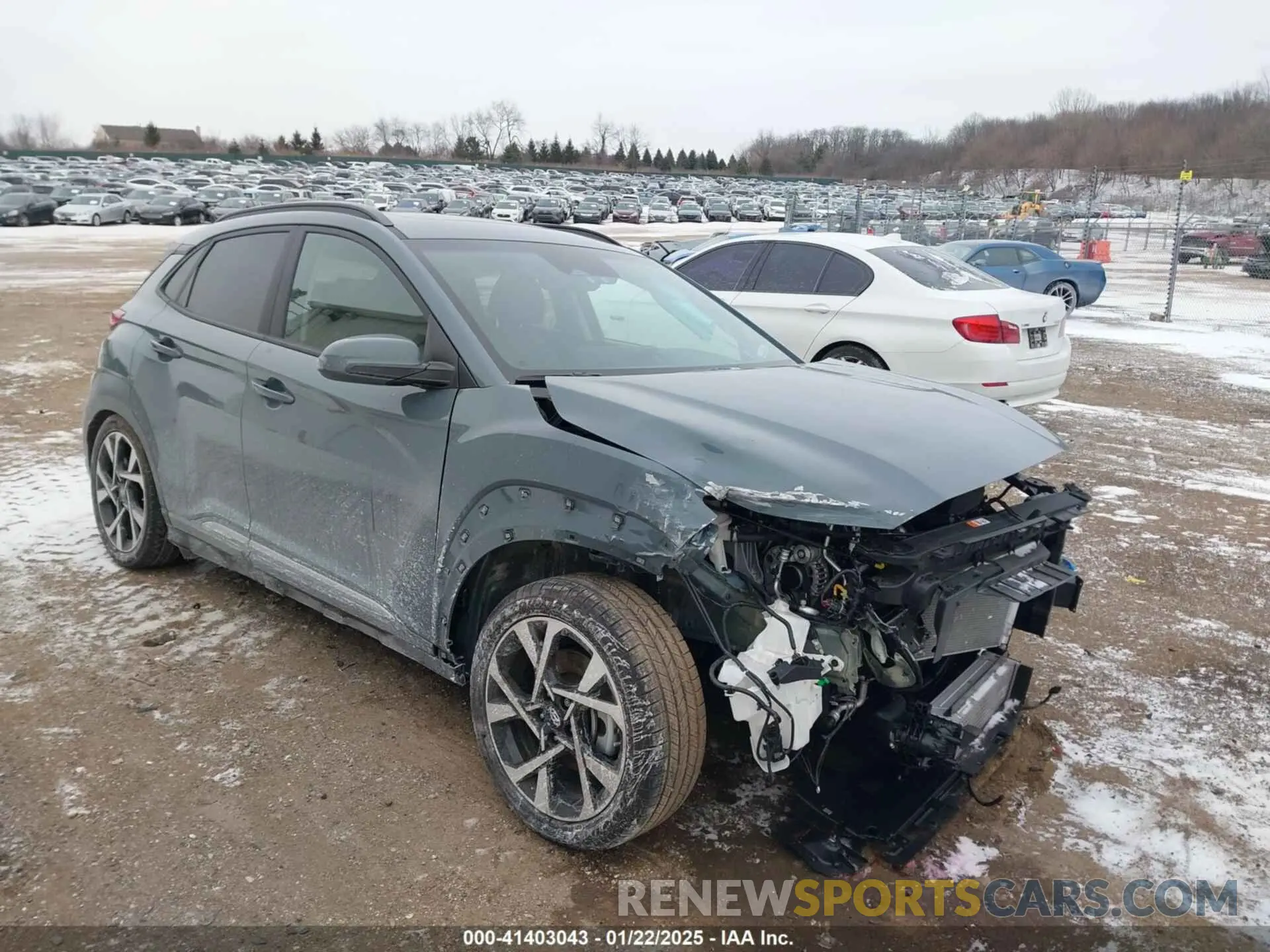 1 Photograph of a damaged car KM8K5CA3XNU806377 HYUNDAI KONA 2022