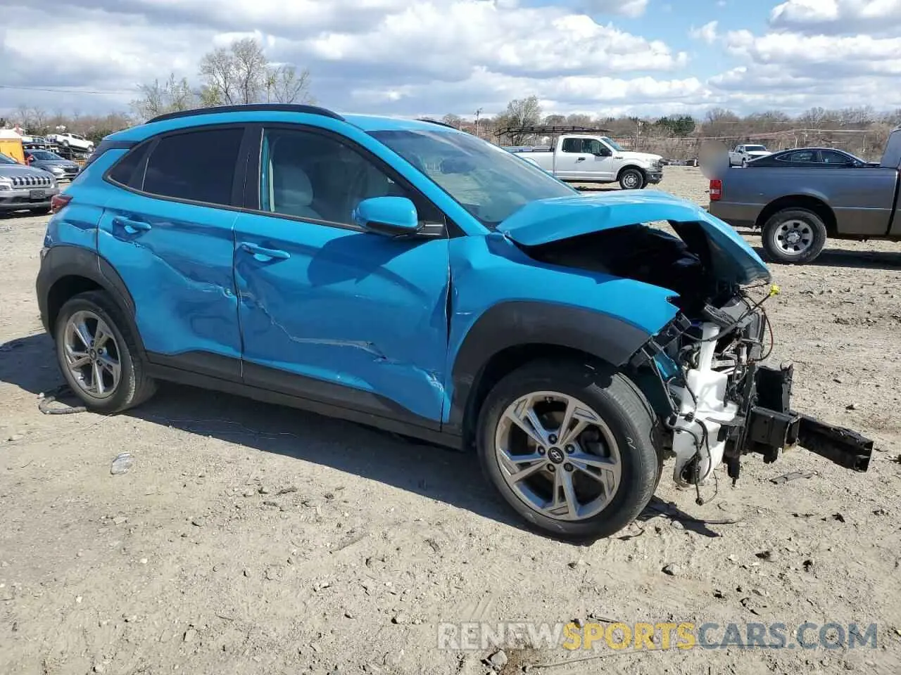 4 Photograph of a damaged car KM8K62AB0NU796196 HYUNDAI KONA 2022