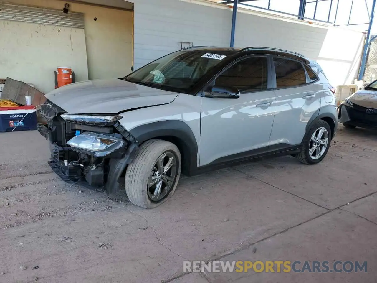 1 Photograph of a damaged car KM8K62AB0NU881216 HYUNDAI KONA 2022