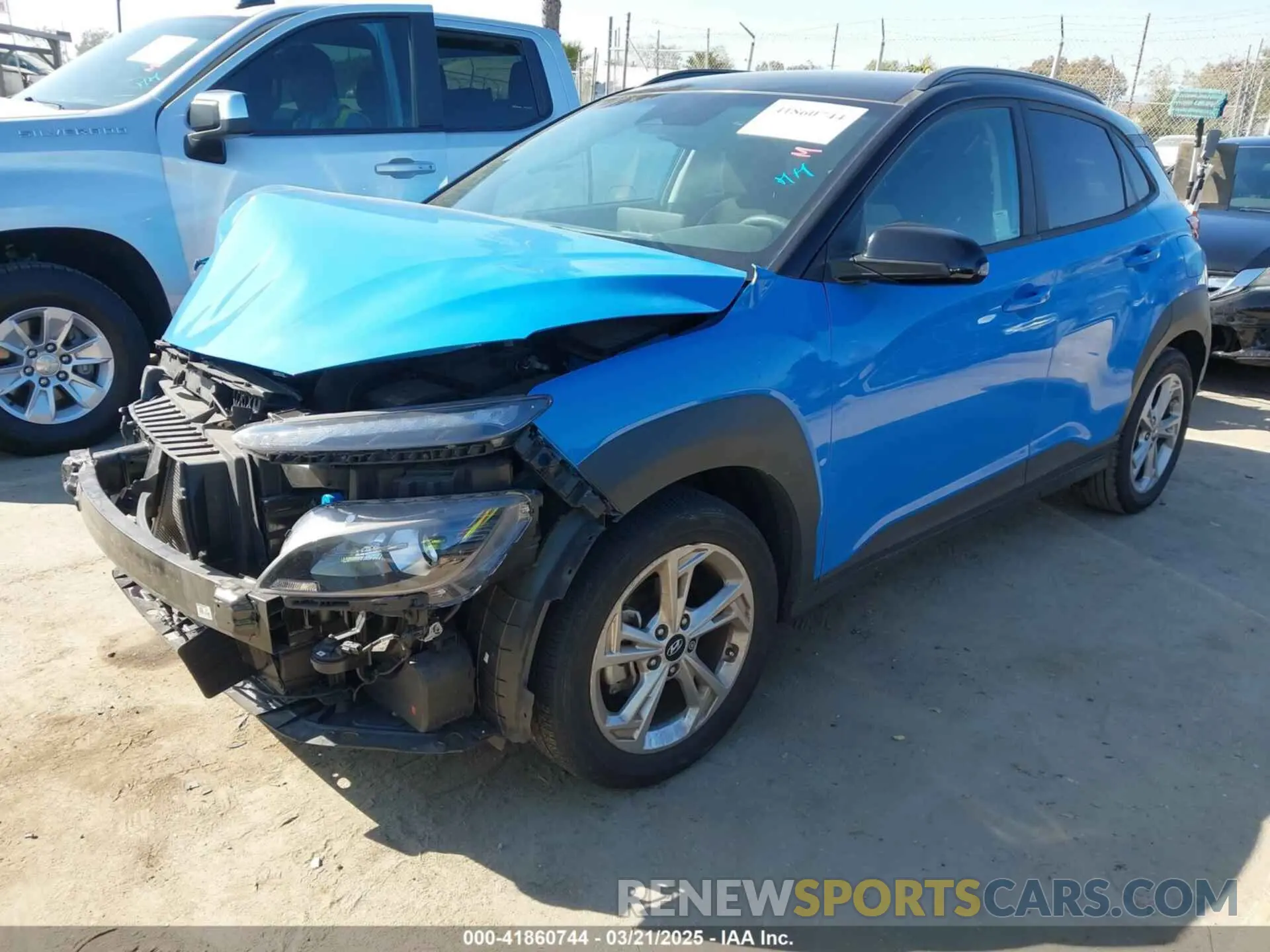 2 Photograph of a damaged car KM8K62AB3NU891349 HYUNDAI KONA 2022