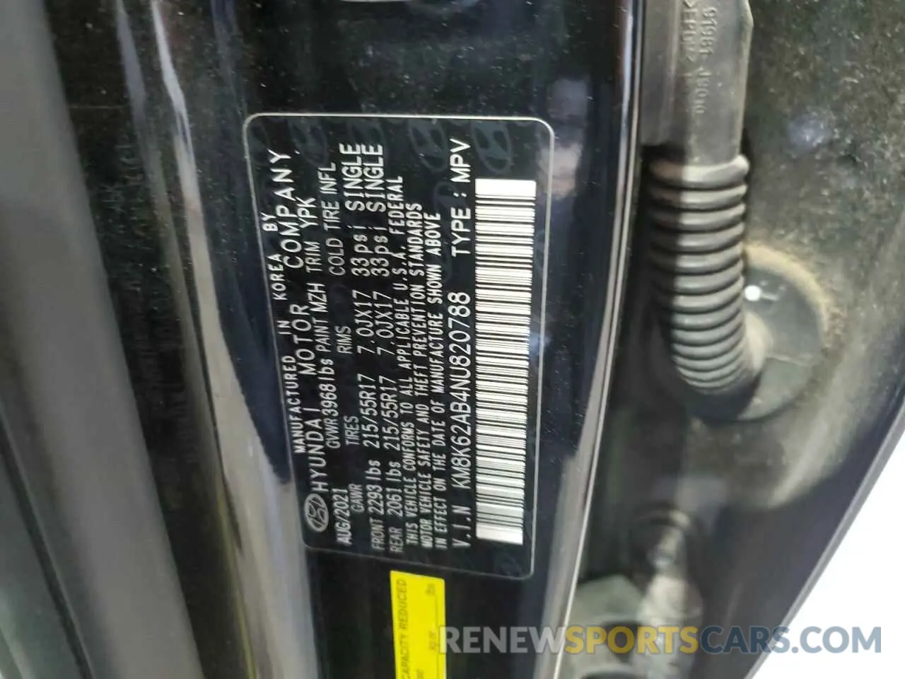 13 Photograph of a damaged car KM8K62AB4NU820788 HYUNDAI KONA 2022