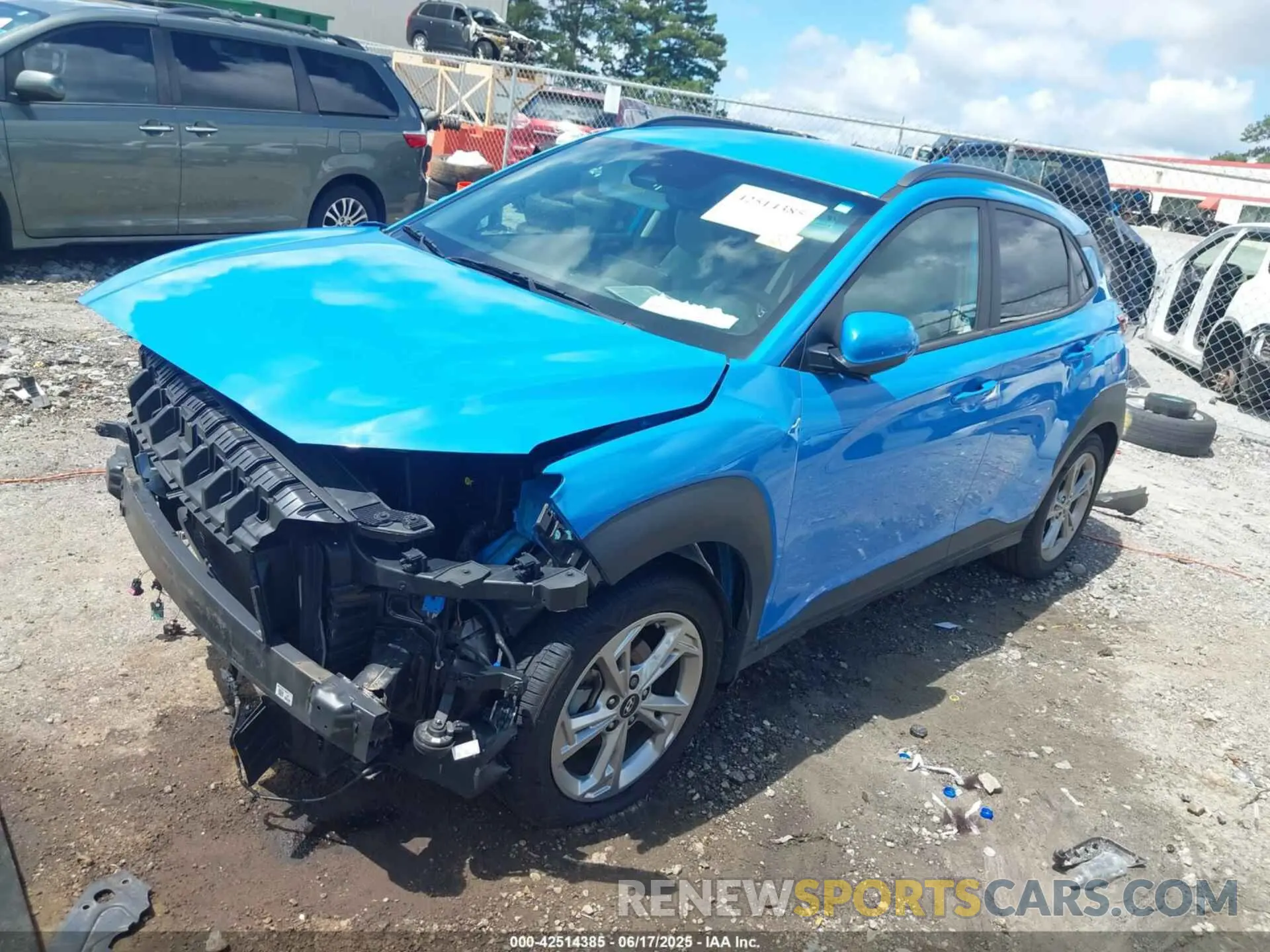 2 Photograph of a damaged car KM8K62AB6NU803457 HYUNDAI KONA 2022
