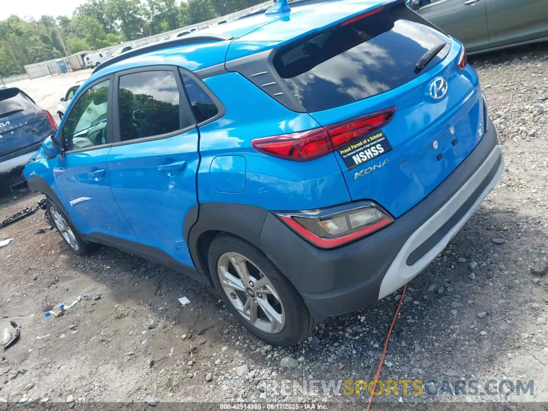 3 Photograph of a damaged car KM8K62AB6NU803457 HYUNDAI KONA 2022