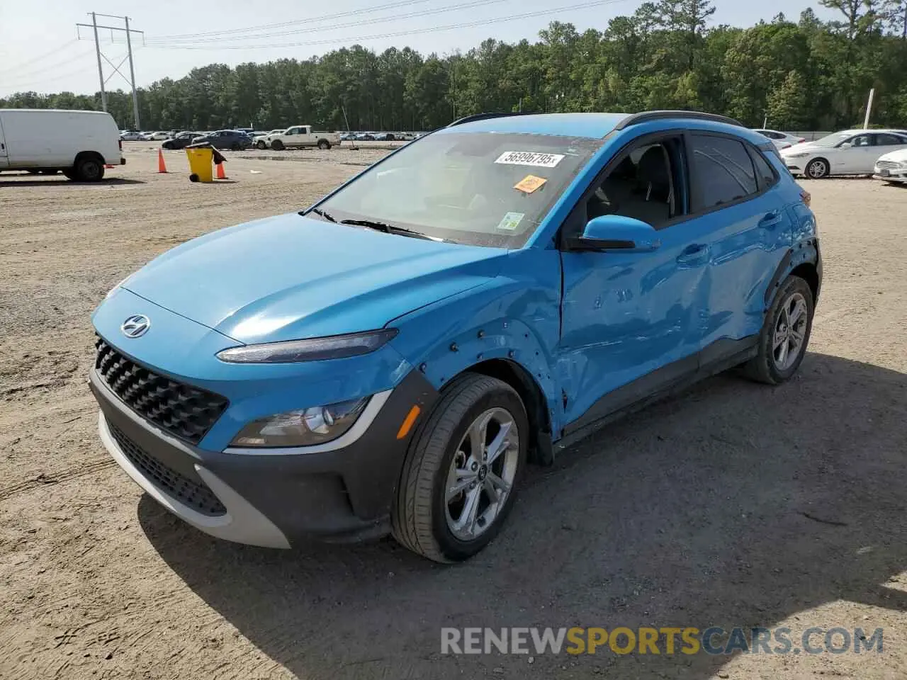 1 Photograph of a damaged car KM8K62AB6NU881964 HYUNDAI KONA 2022