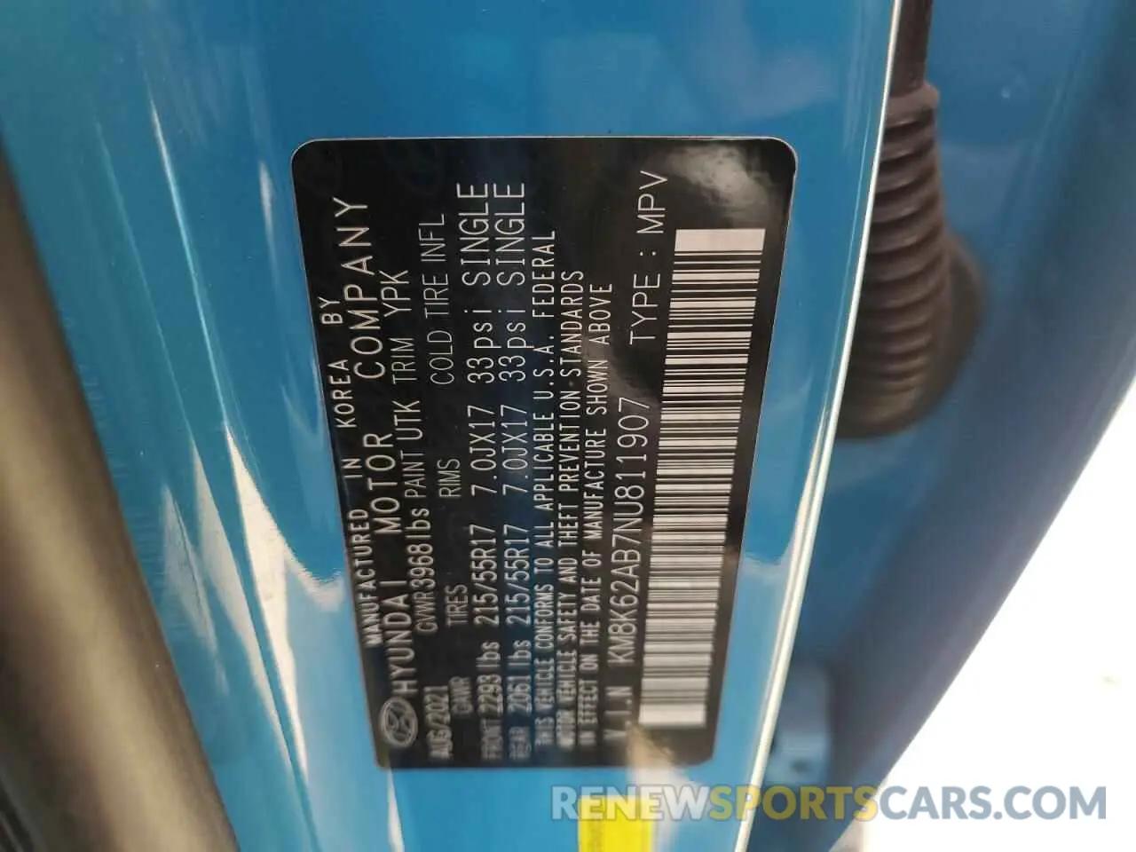 16 Photograph of a damaged car KM8K62AB7NU811907 HYUNDAI KONA 2022