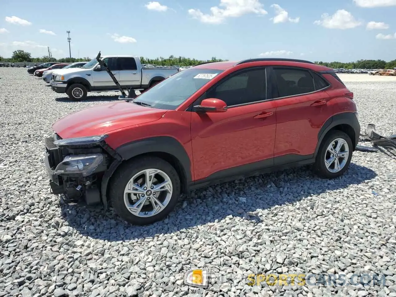 1 Photograph of a damaged car KM8K62AB9NU829955 HYUNDAI KONA 2022