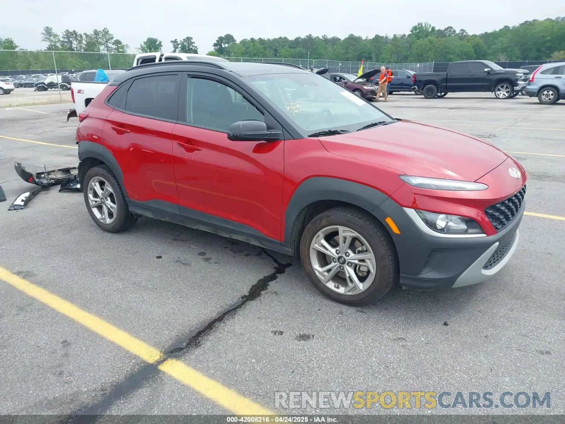 1 Photograph of a damaged car KM8K6CAB0NU761776 HYUNDAI KONA 2022