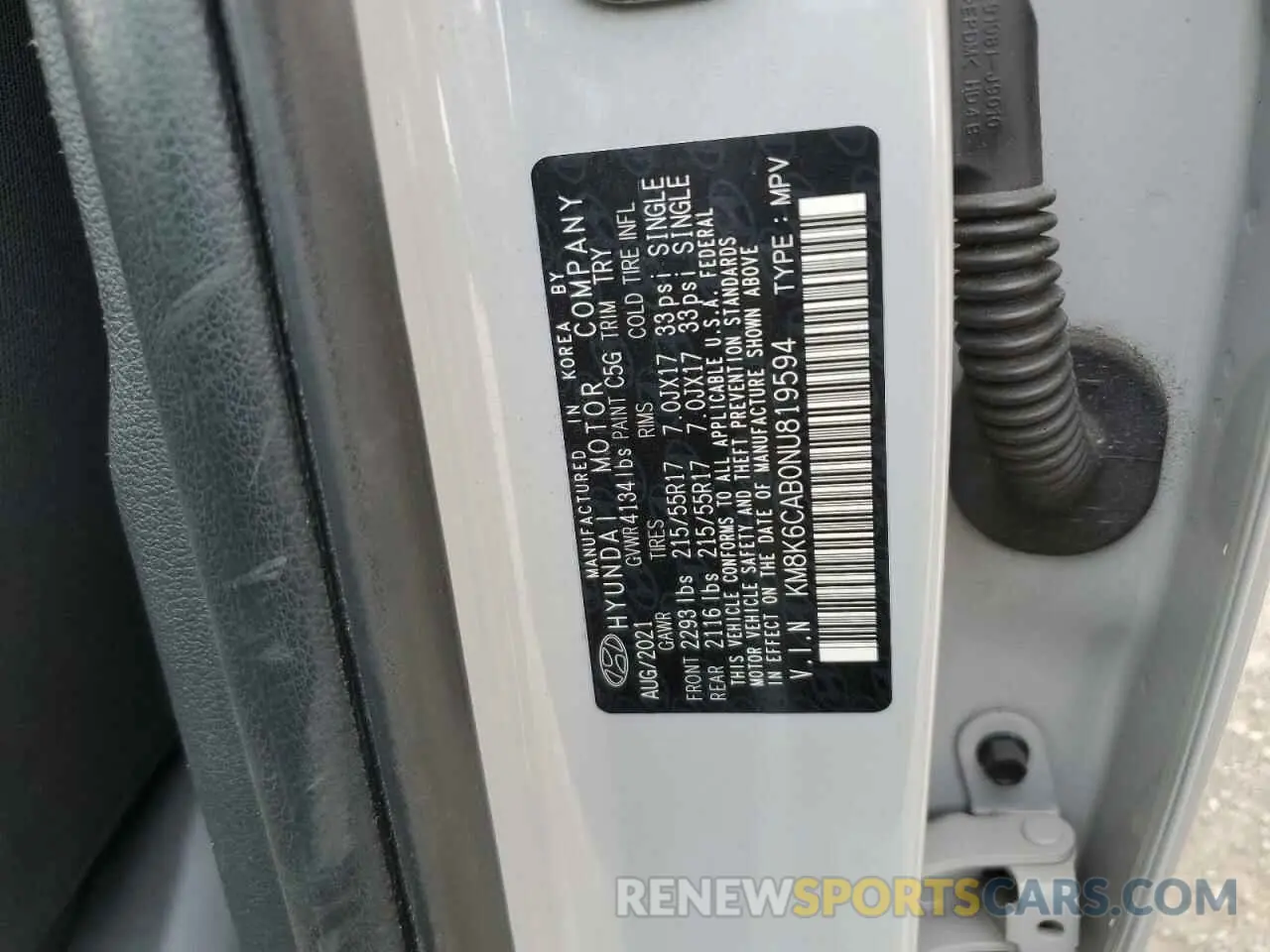 13 Photograph of a damaged car KM8K6CAB0NU819594 HYUNDAI KONA 2022
