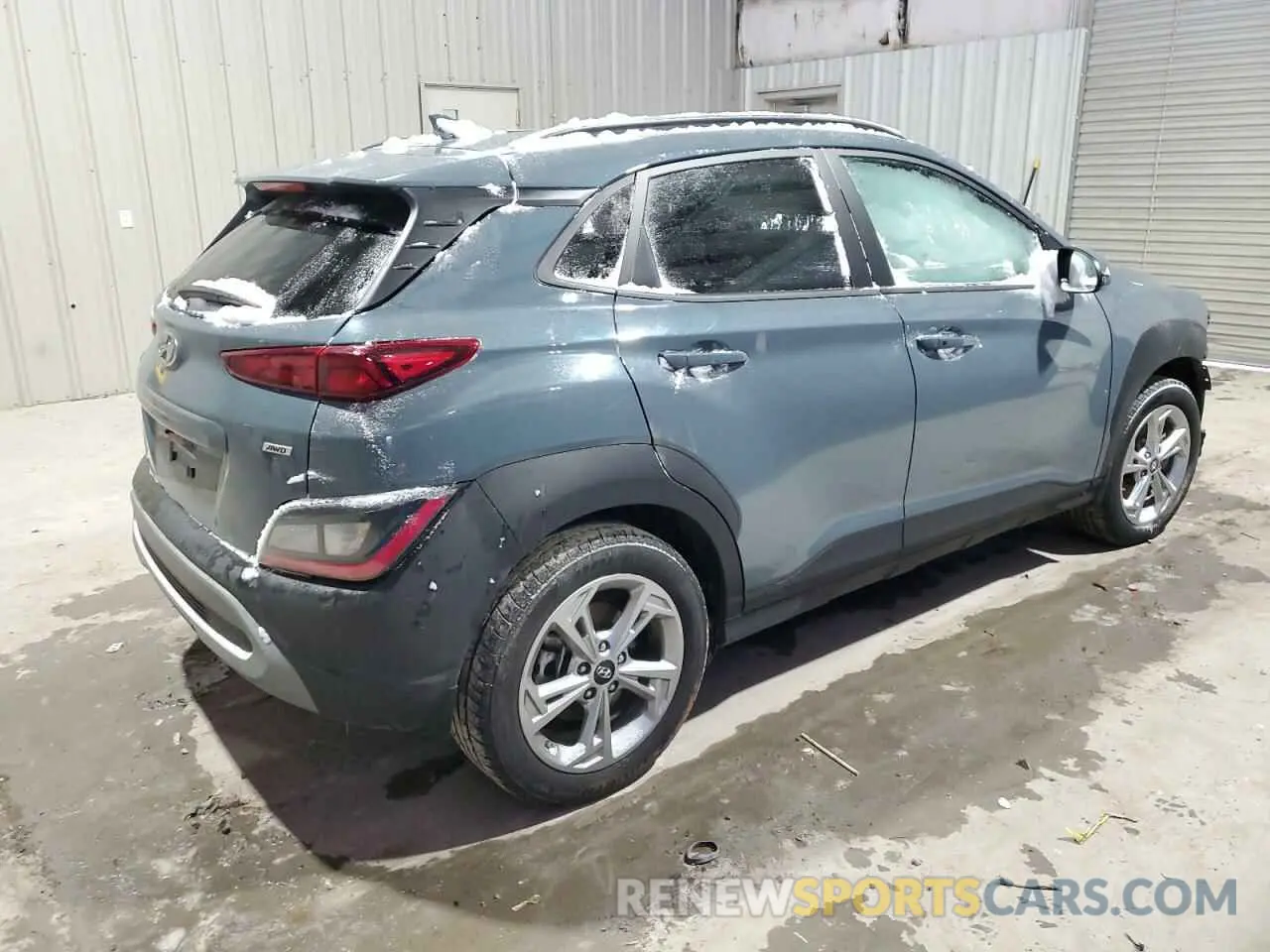 3 Photograph of a damaged car KM8K6CAB4NU849407 HYUNDAI KONA 2022