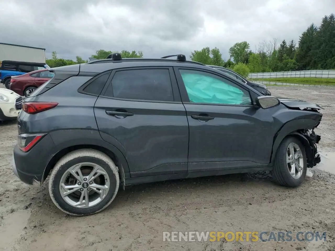 3 Photograph of a damaged car KM8K6CAB4NU928463 HYUNDAI KONA 2022