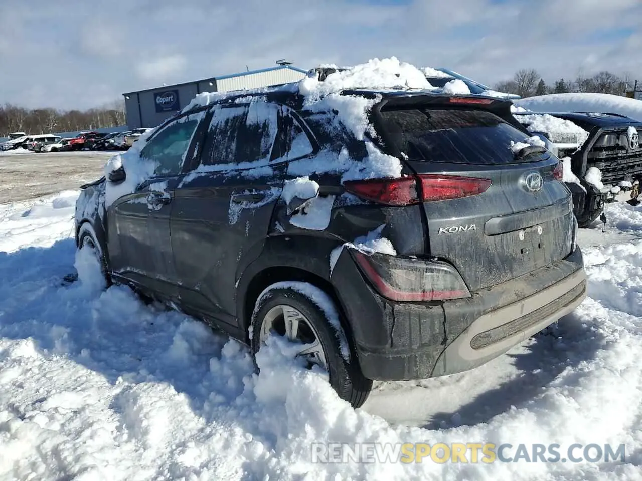 2 Photograph of a damaged car KM8K6CAB5NU821034 HYUNDAI KONA 2022