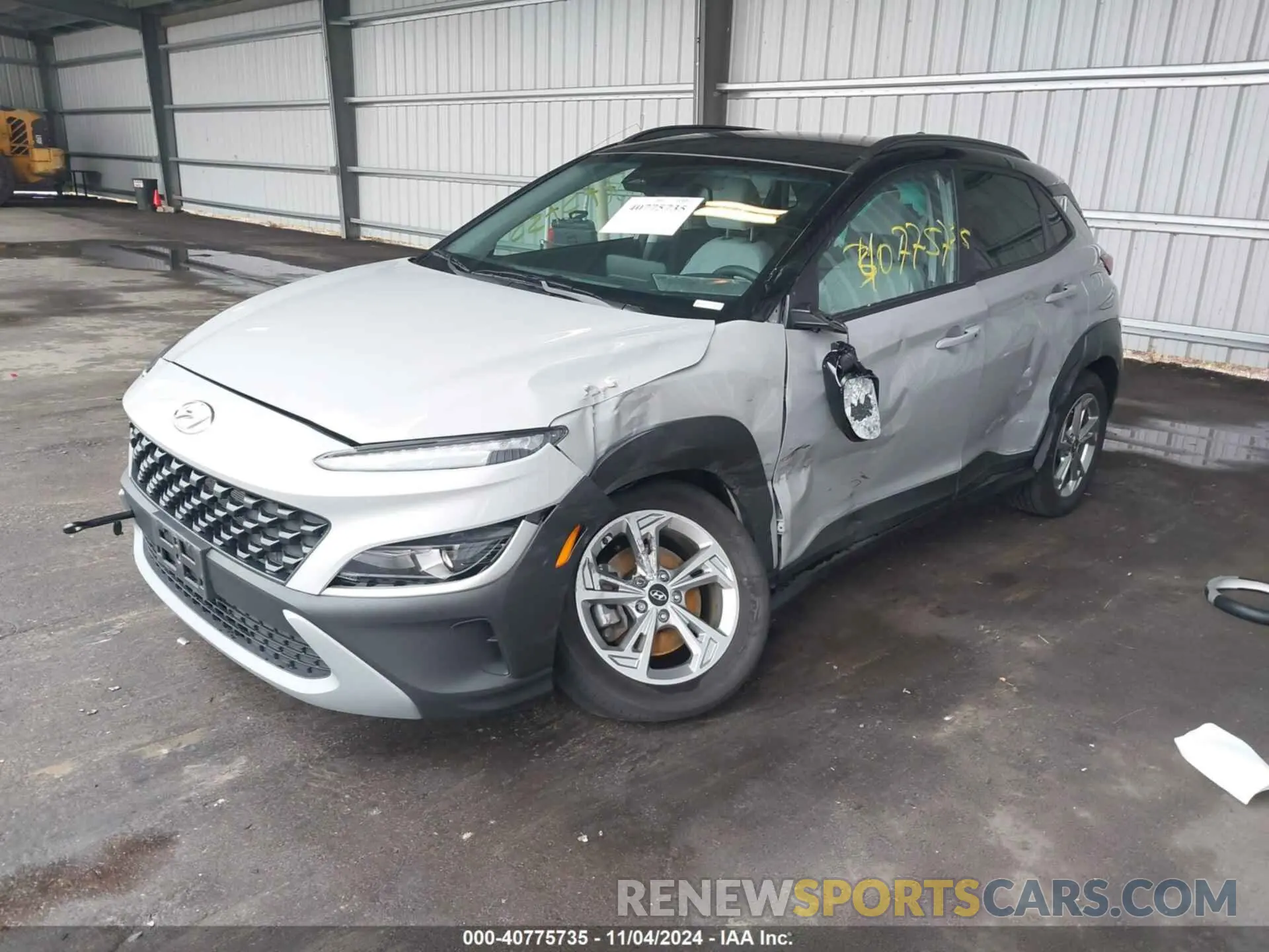 2 Photograph of a damaged car KM8K6CAB5NU883744 HYUNDAI KONA 2022