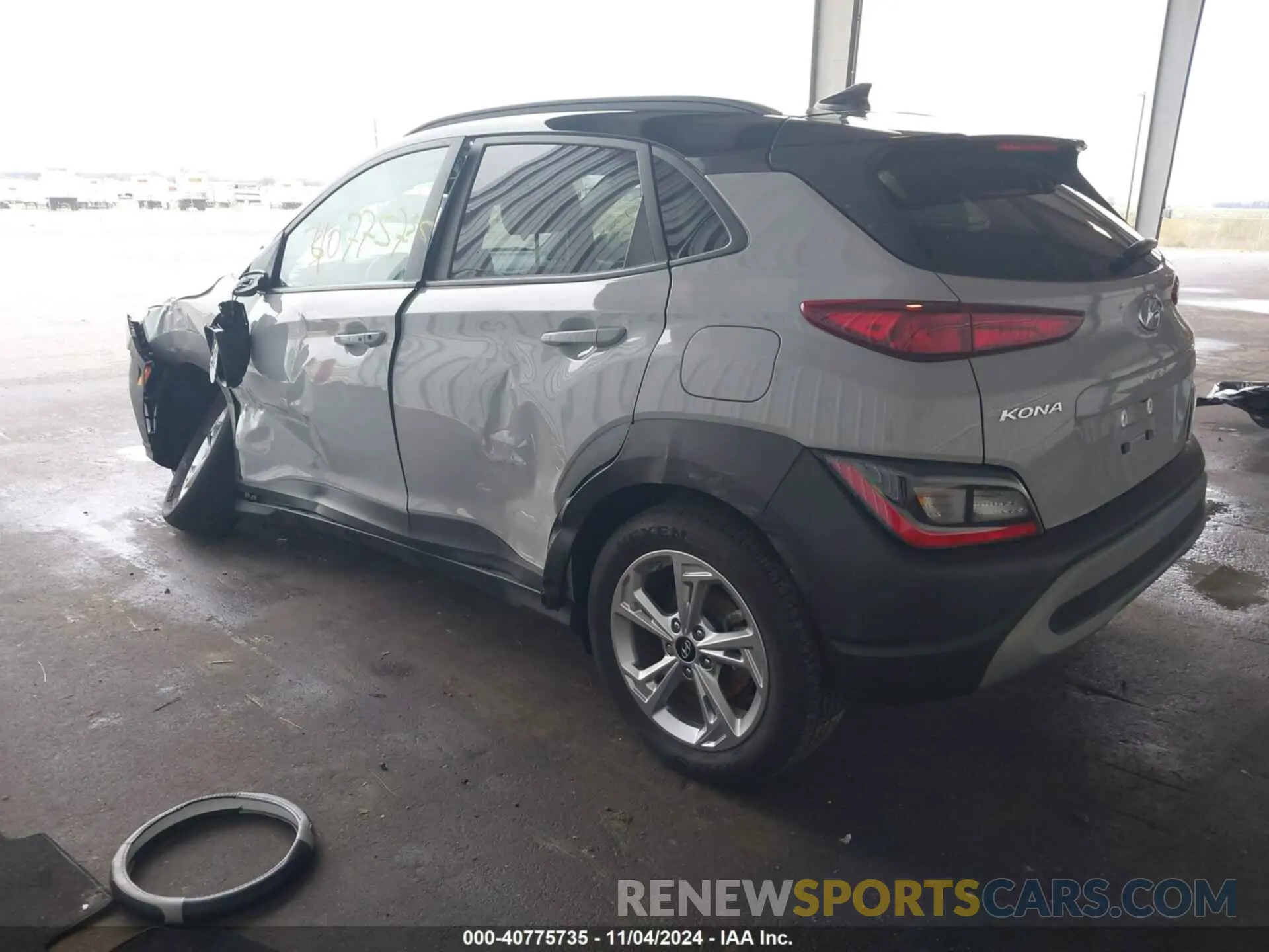 3 Photograph of a damaged car KM8K6CAB5NU883744 HYUNDAI KONA 2022