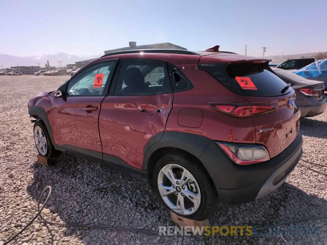 2 Photograph of a damaged car KM8K6CAB5NU889463 HYUNDAI KONA 2022