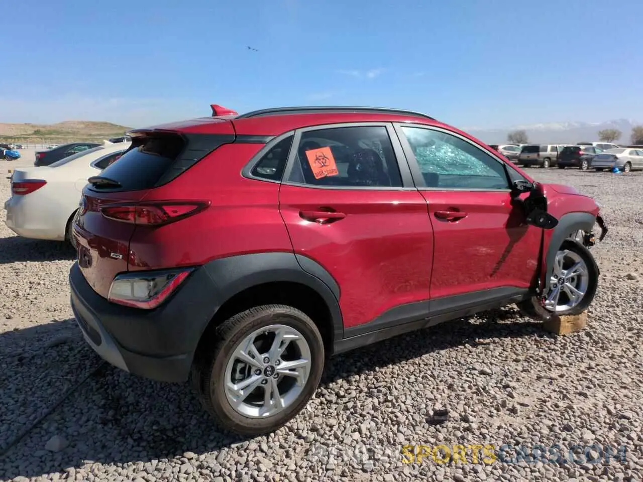 3 Photograph of a damaged car KM8K6CAB5NU889463 HYUNDAI KONA 2022