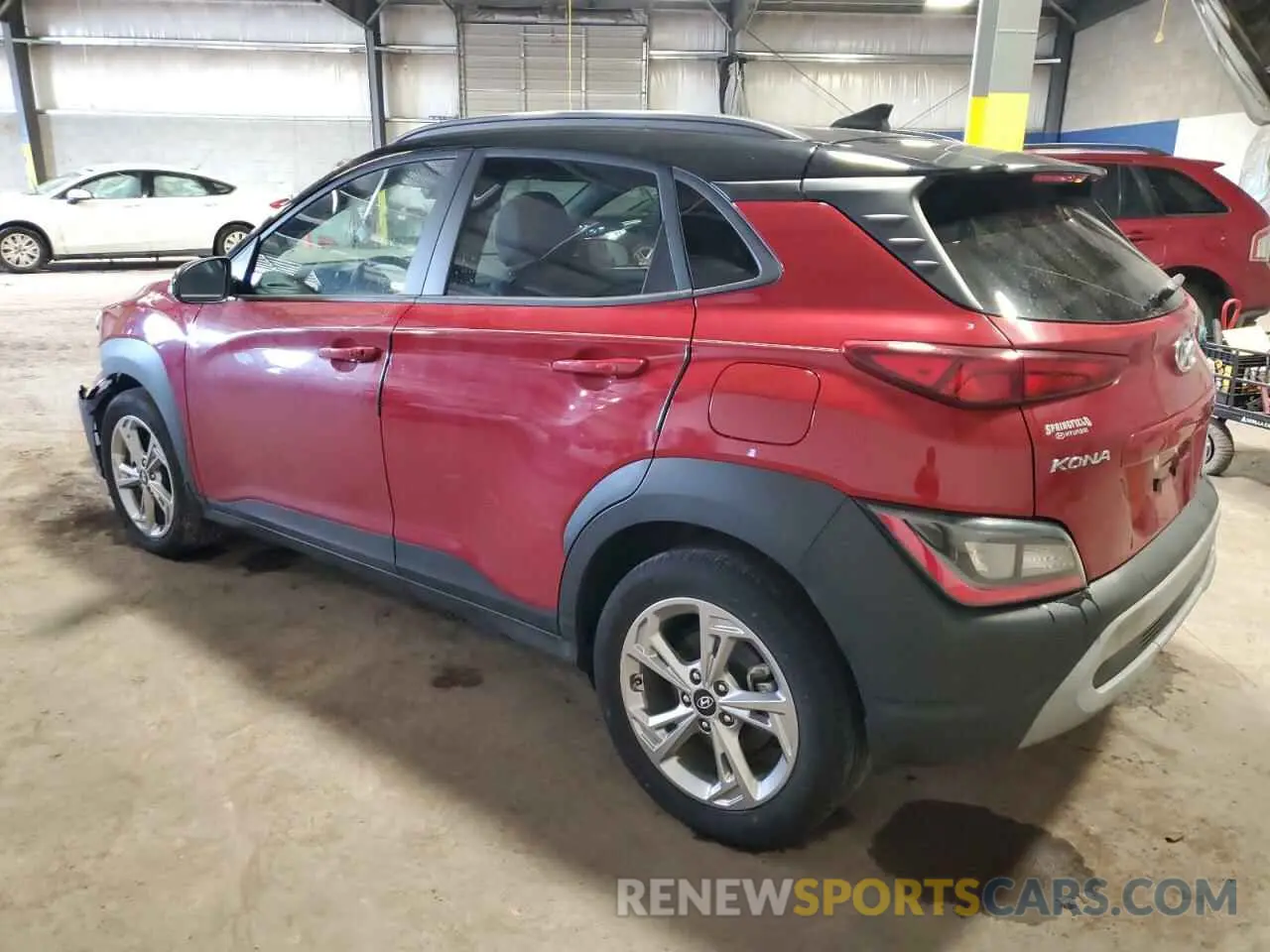 2 Photograph of a damaged car KM8K6CAB5NU920212 HYUNDAI KONA 2022