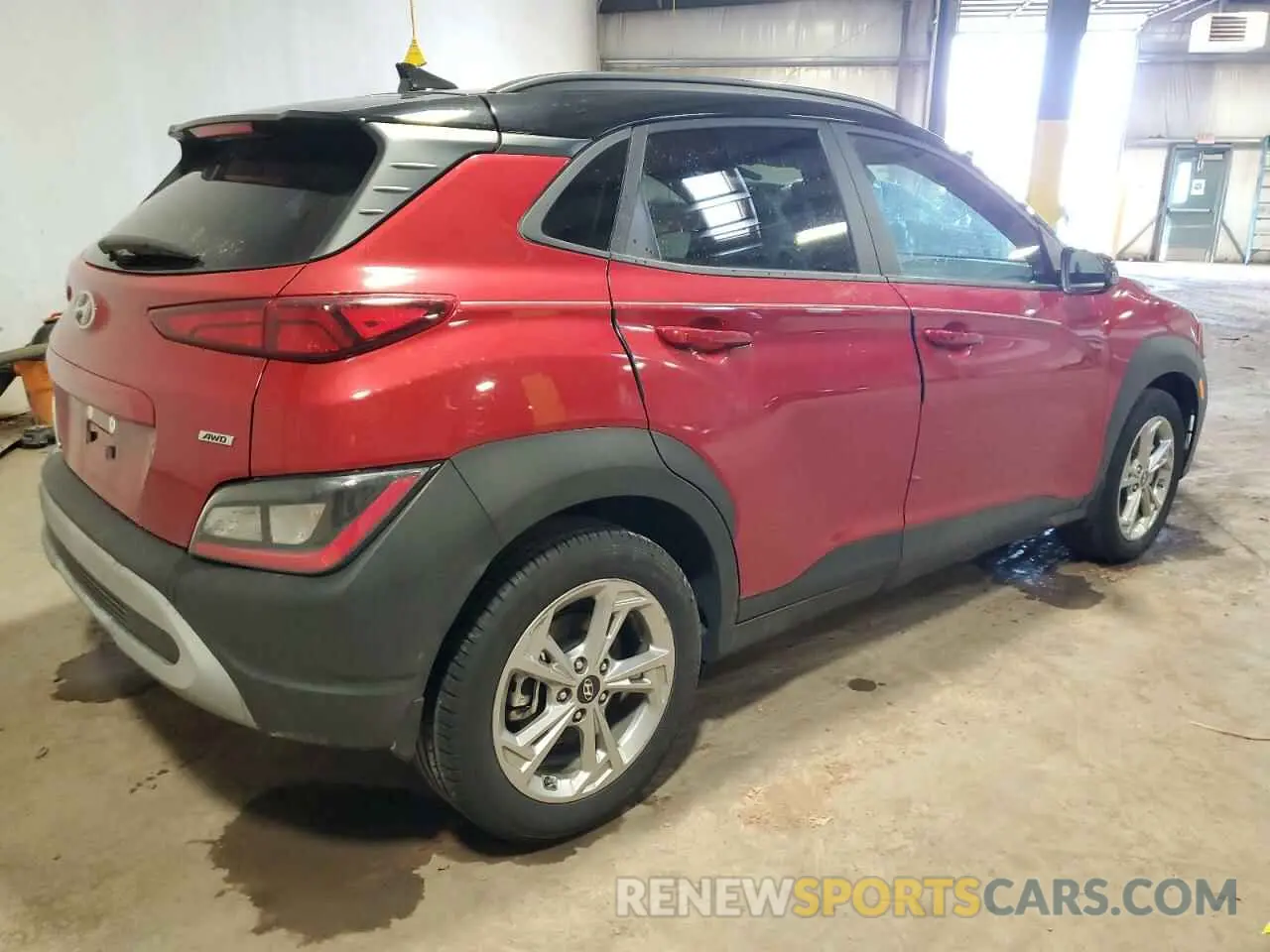 3 Photograph of a damaged car KM8K6CAB5NU920212 HYUNDAI KONA 2022