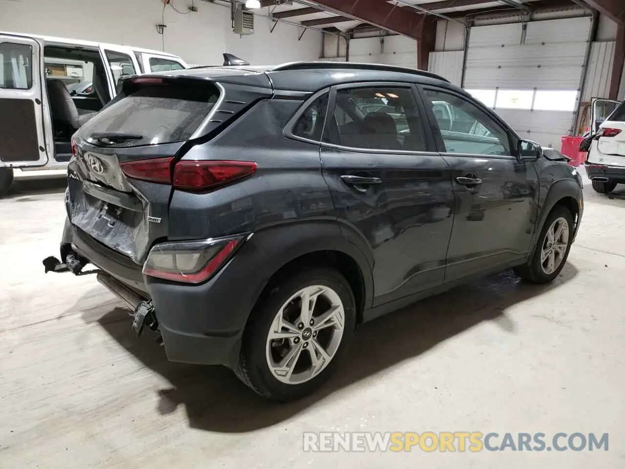 3 Photograph of a damaged car KM8K6CAB6NU826291 HYUNDAI KONA 2022