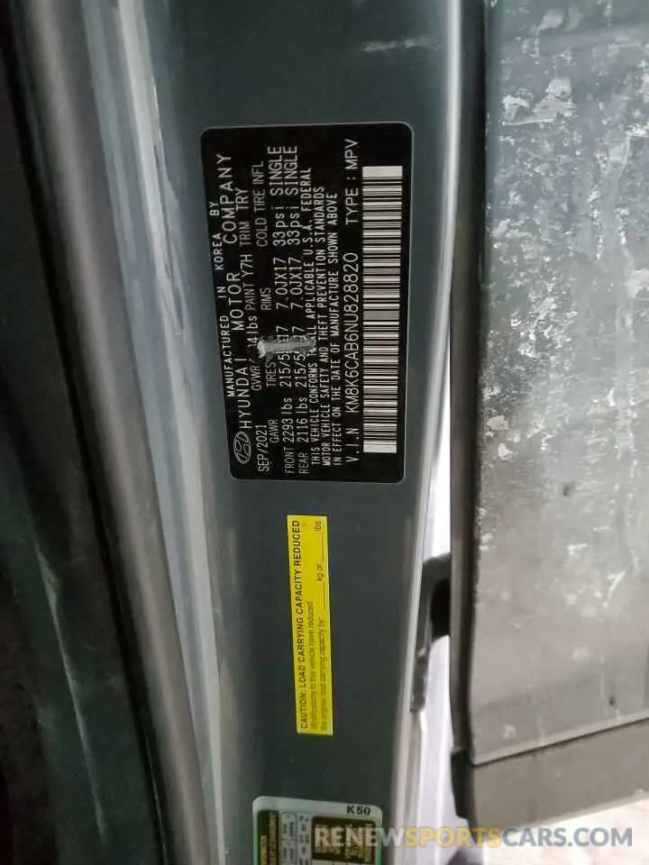 12 Photograph of a damaged car KM8K6CAB6NU828820 HYUNDAI KONA 2022