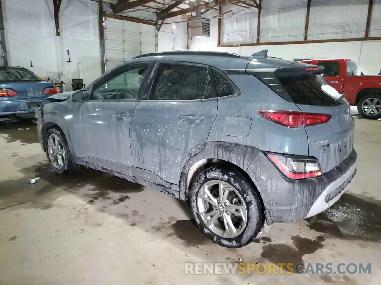 2 Photograph of a damaged car KM8K6CAB6NU828820 HYUNDAI KONA 2022