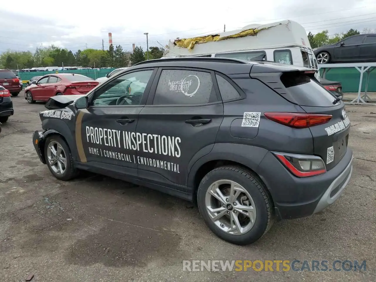 2 Photograph of a damaged car KM8K6CAB8NU901508 HYUNDAI KONA 2022