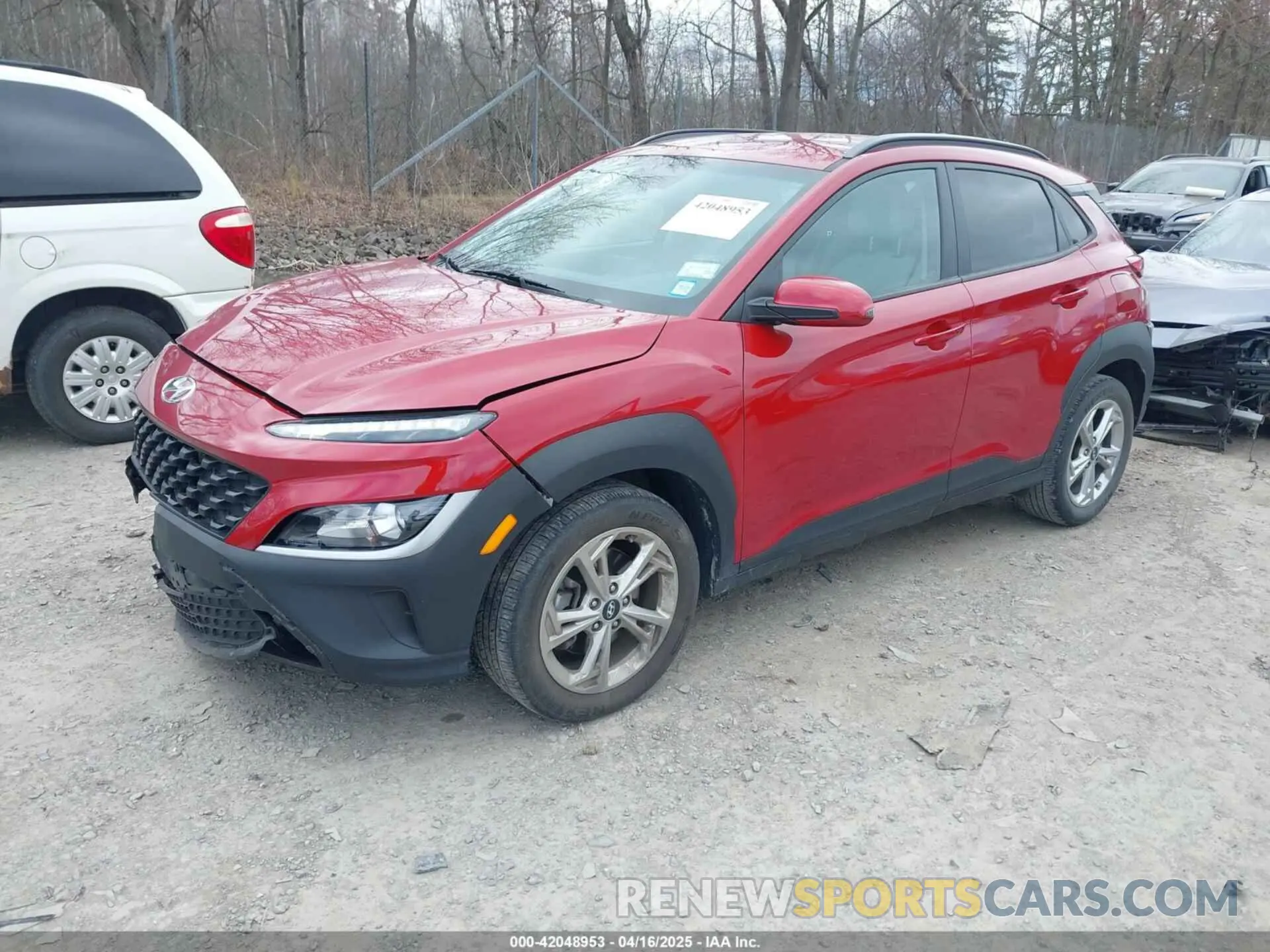 2 Photograph of a damaged car KM8K6CAB9NU777880 HYUNDAI KONA 2022