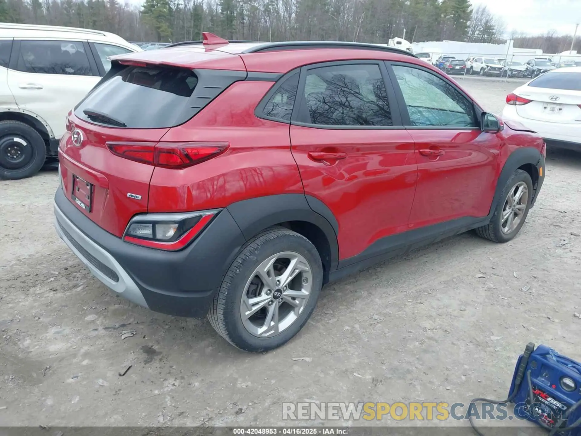 4 Photograph of a damaged car KM8K6CAB9NU777880 HYUNDAI KONA 2022