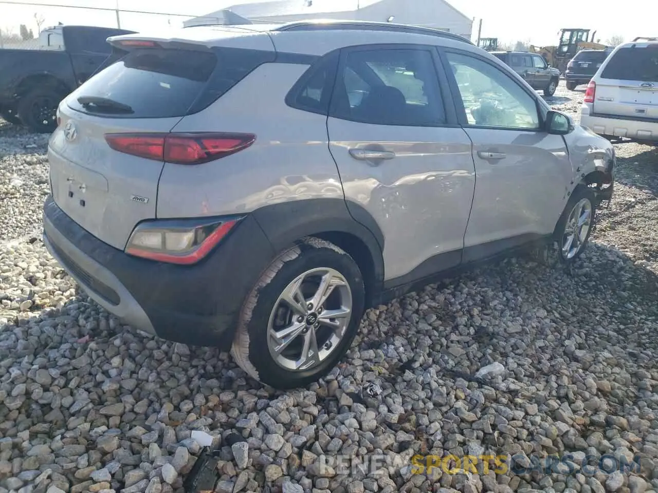3 Photograph of a damaged car KM8K6CAB9NU872231 HYUNDAI KONA 2022
