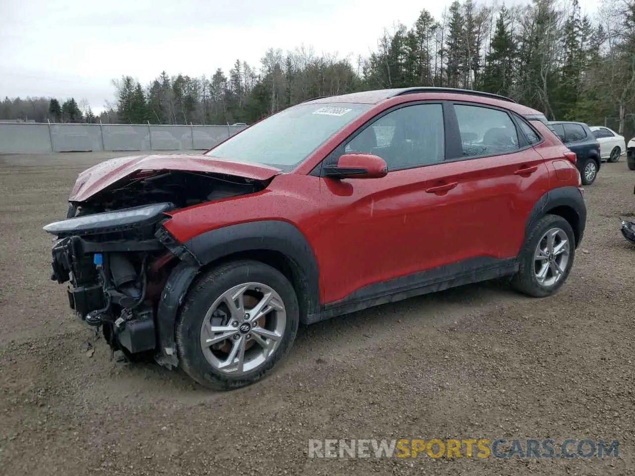 1 Photograph of a damaged car KM8K6CABXNU760926 HYUNDAI KONA 2022