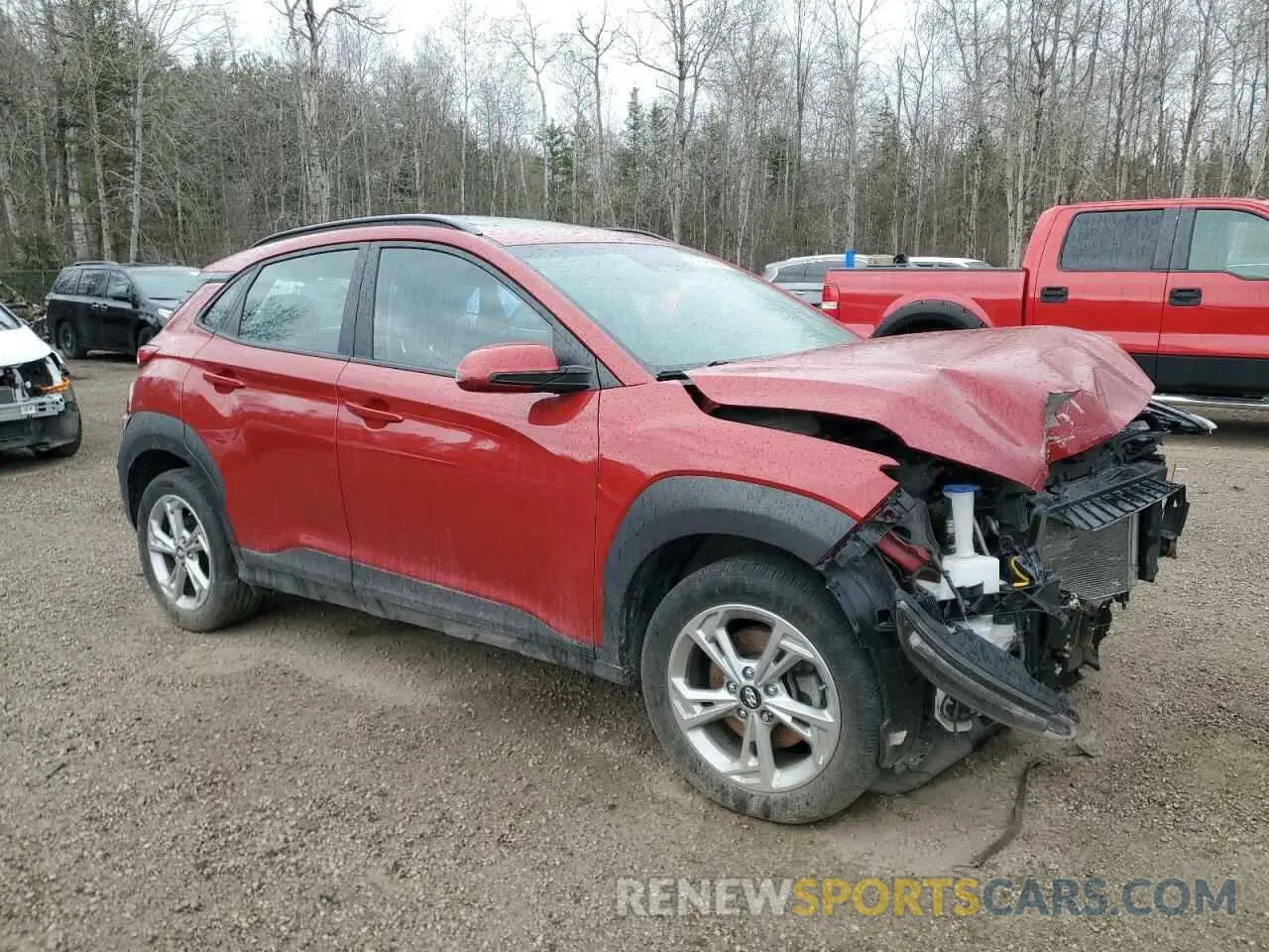 4 Photograph of a damaged car KM8K6CABXNU760926 HYUNDAI KONA 2022