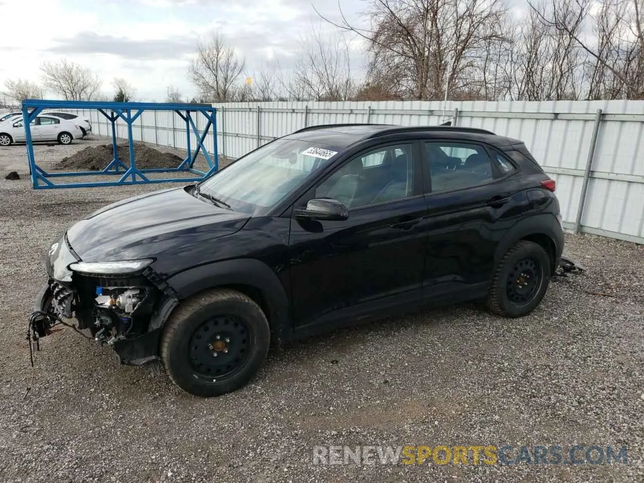 1 Photograph of a damaged car KM8K6CABXNU772610 HYUNDAI KONA 2022