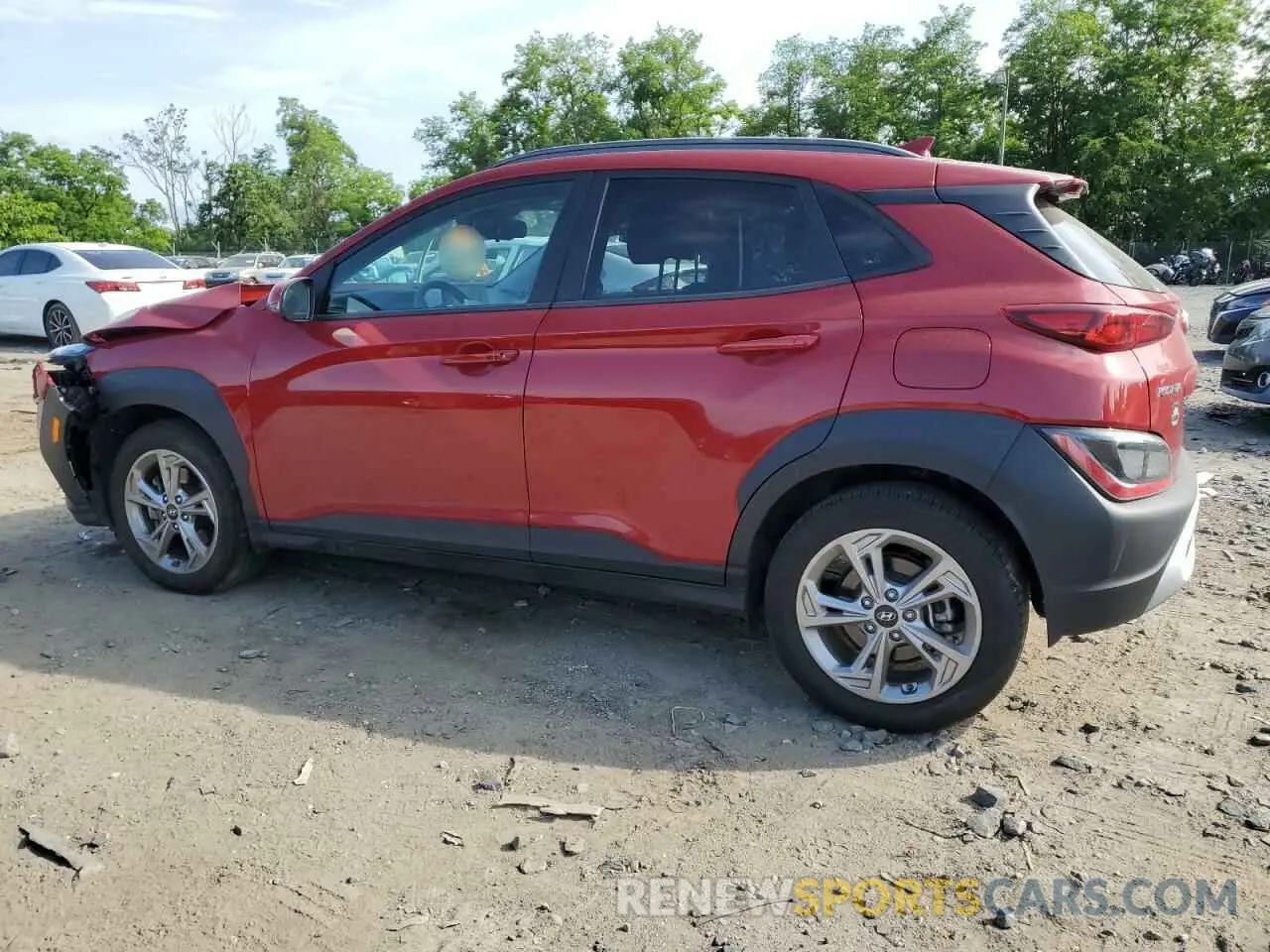 2 Photograph of a damaged car KM8K6CABXNU918181 HYUNDAI KONA 2022