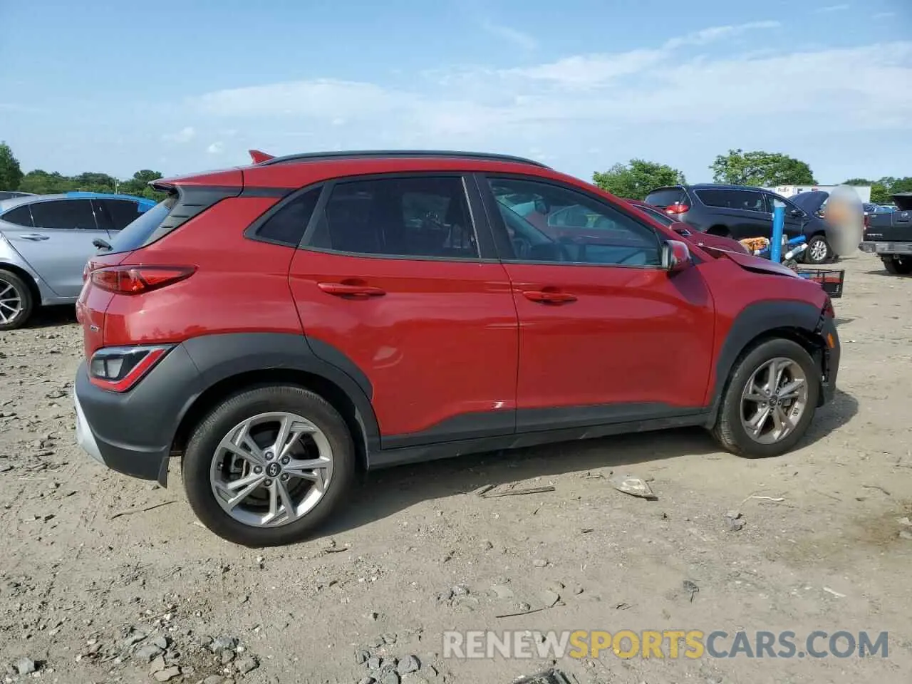 3 Photograph of a damaged car KM8K6CABXNU918181 HYUNDAI KONA 2022