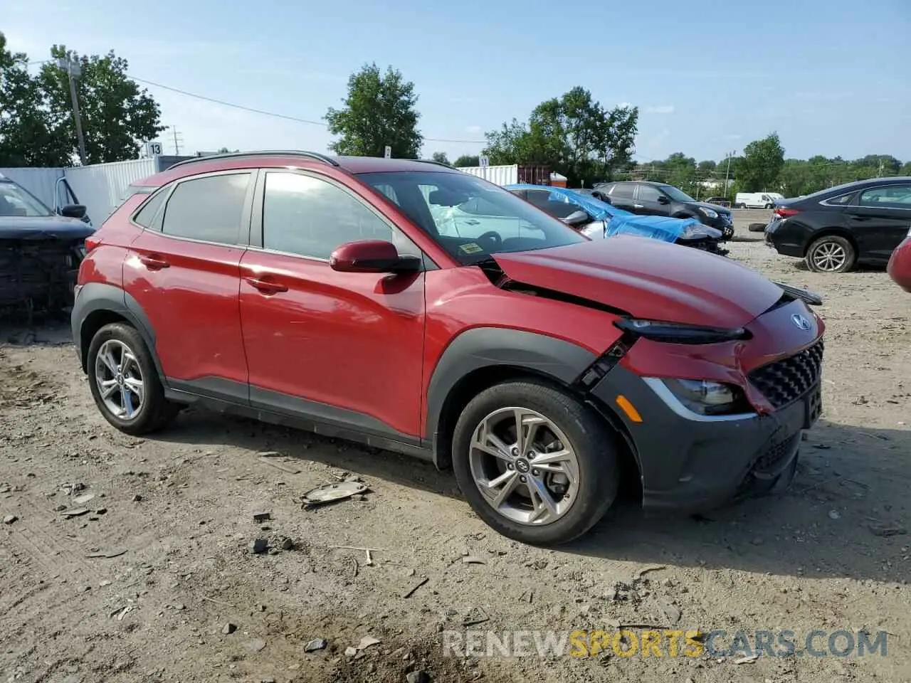 4 Photograph of a damaged car KM8K6CABXNU918181 HYUNDAI KONA 2022