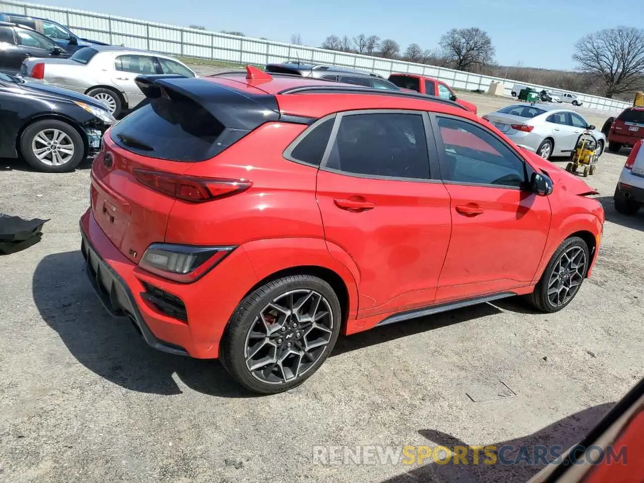 3 Photograph of a damaged car KM8KH3AC1NU002184 HYUNDAI KONA 2022