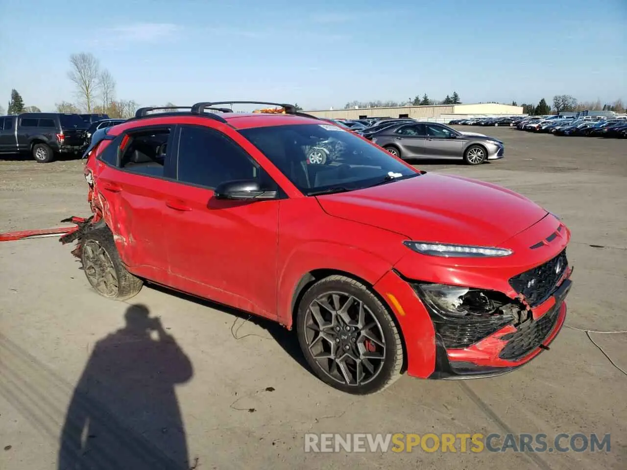 4 Photograph of a damaged car KM8KH3AC2NU002470 HYUNDAI KONA 2022