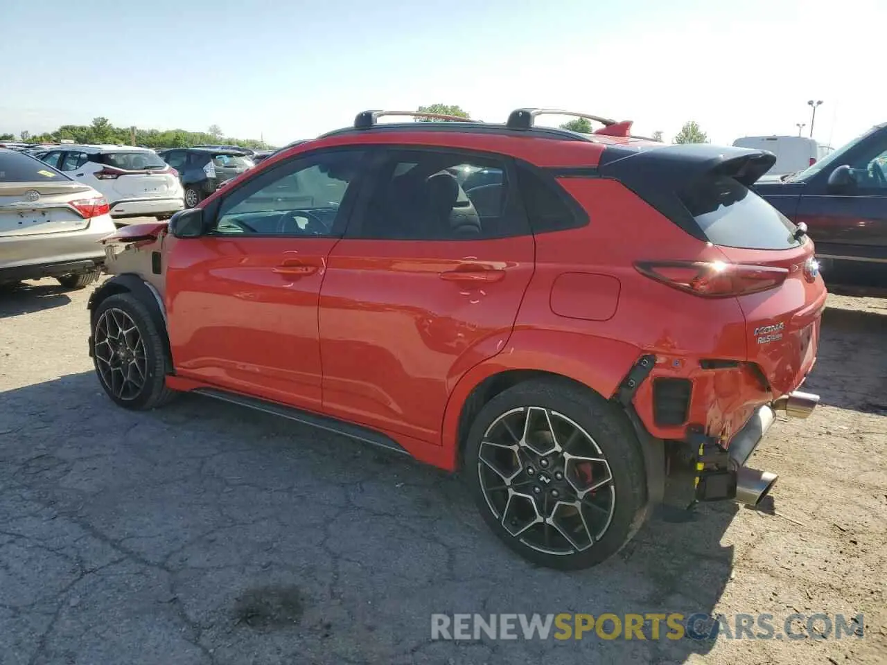 2 Photograph of a damaged car KM8KH3AC5NU002298 HYUNDAI KONA 2022