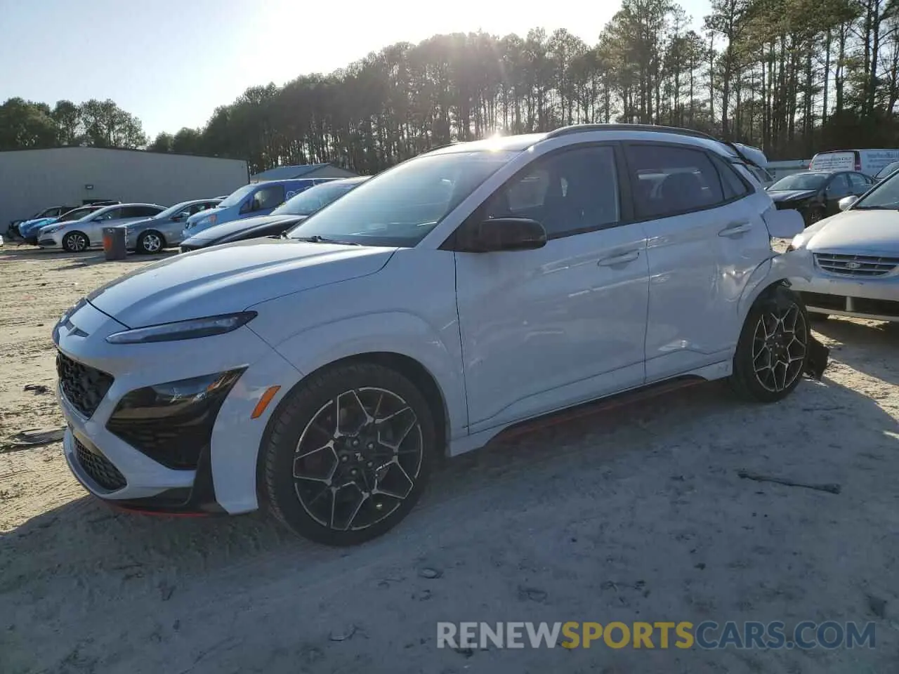 1 Photograph of a damaged car KM8KH3AC6NU004092 HYUNDAI KONA 2022