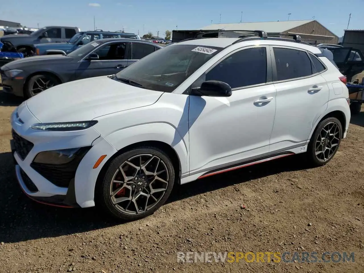 1 Photograph of a damaged car KM8KH3ACXNU002636 HYUNDAI KONA 2022